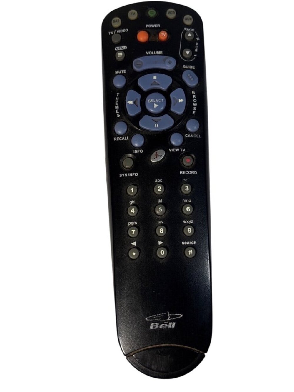 Bell ExpressVu 3.2 IR Universal Remote Control Black OEM Tested 137181